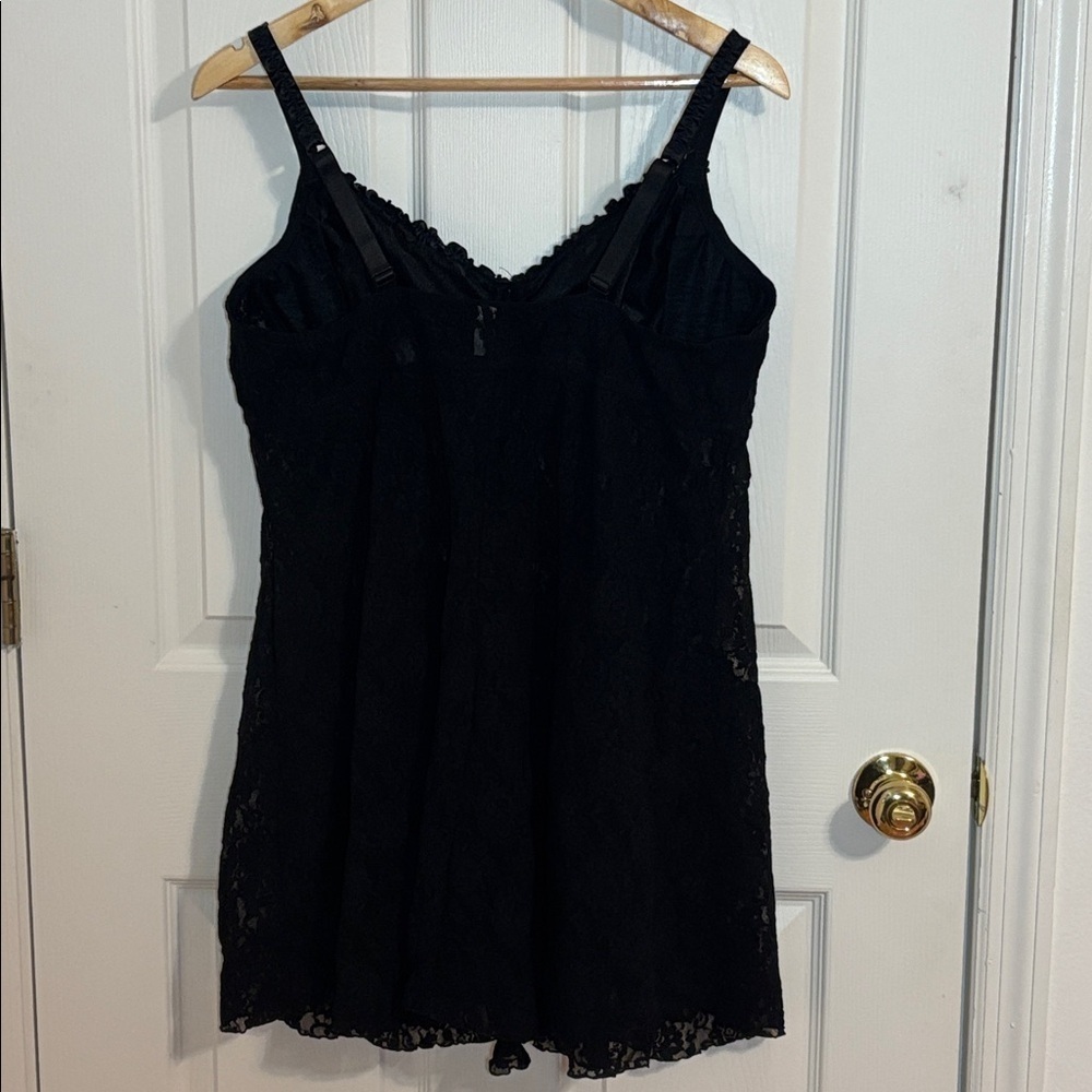 Cacique Black Lace Chemise, negligée, 18/20 - Picture 5 of 11